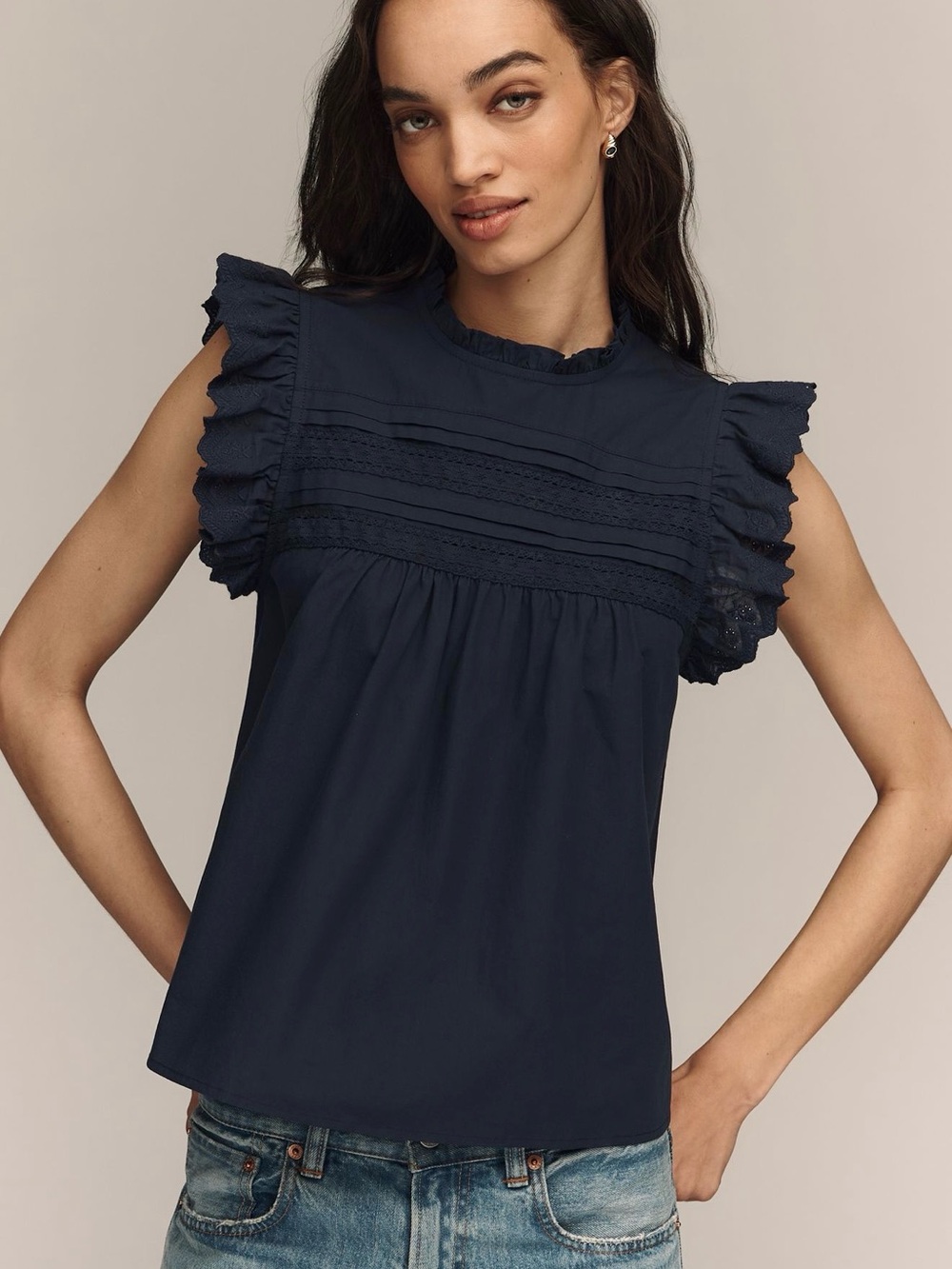 Raisonnel Lace Panel Blouse